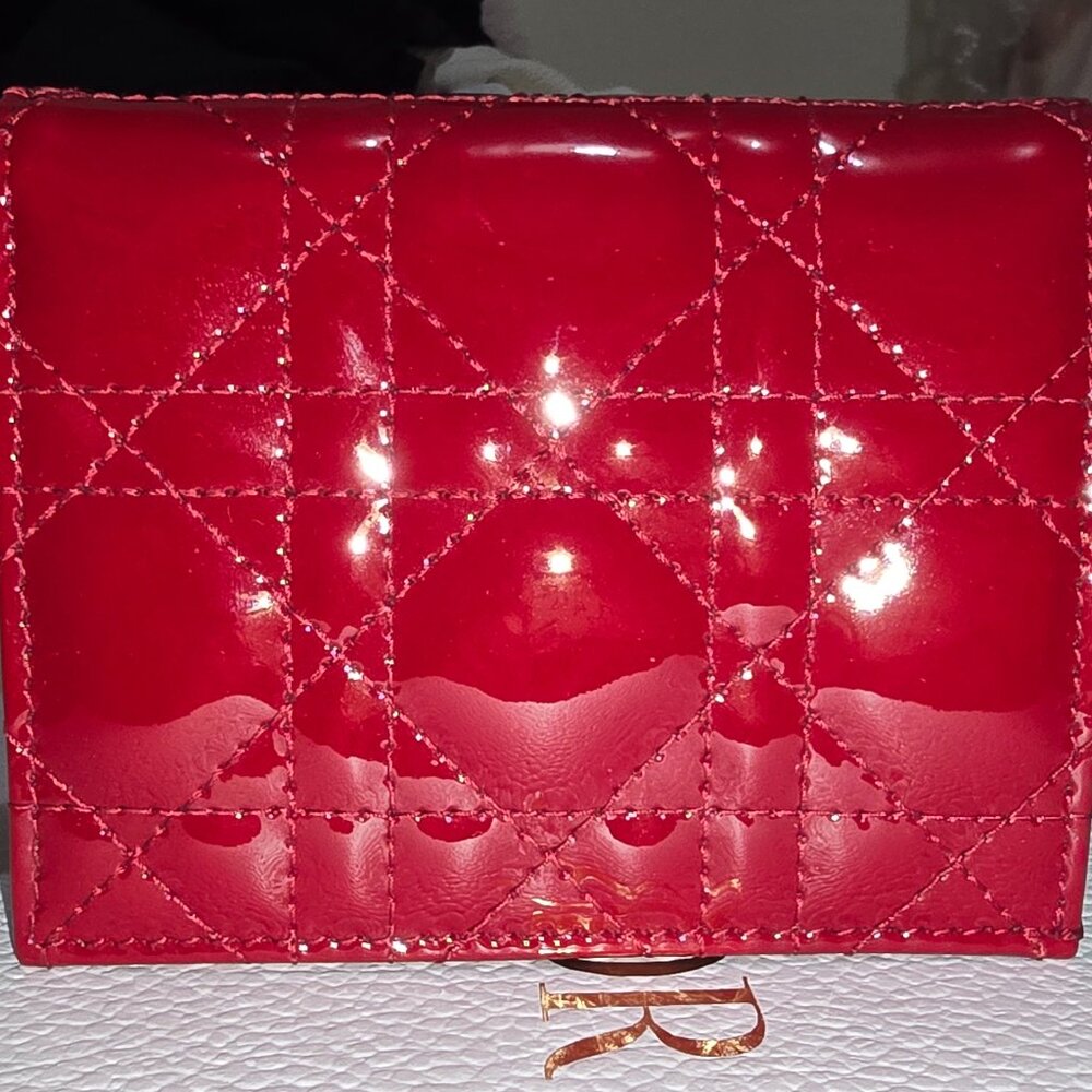 Dior Mini Lady Dior Gardenia Wallet